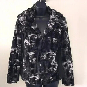 Kate Rosy Faux Fur Multicolor Jacket Size S—WO1